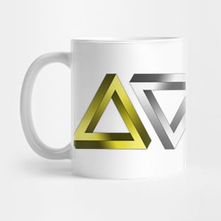 Non-Binary Pride Flag Colored Twisted Triangles Optical Illusions Mug